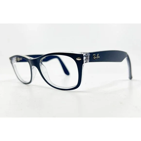 Ray-Ban RB 2132 New Wayfarer Blue Clear Eyeglass Frames 52-18 145 Italy 6053/71
